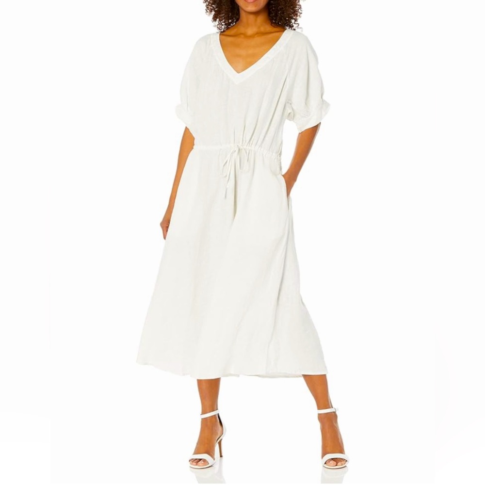 Nanette Woven Linen Midi Length Dress Velvet by Graham & Spencer (small)